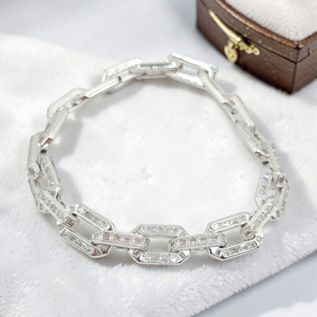Bratari din argint - Brățară Elegantă din Argint 925 cu Cristale Transparente – 16.5 cm ,  17.47 g