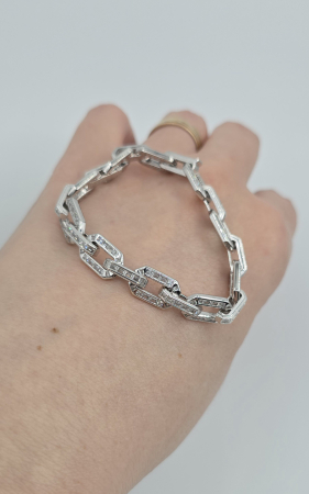 Brățară Elegantă din Argint 925 cu Cristale Transparente – 16.5 cm ,  17.47 g [1]