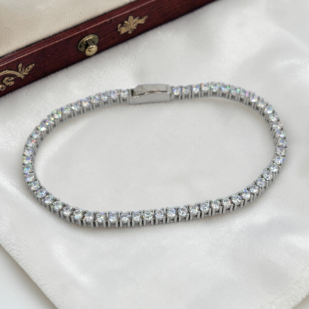 Bratari din argint - Brățară tenis din argint 925 cu zirconii – model clasic elegant