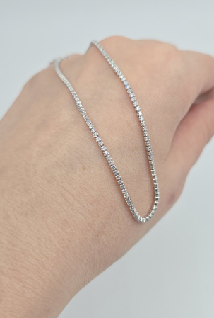 Brățară tenis subtire din argint 925 cu zirconii – model elegant modern [1]