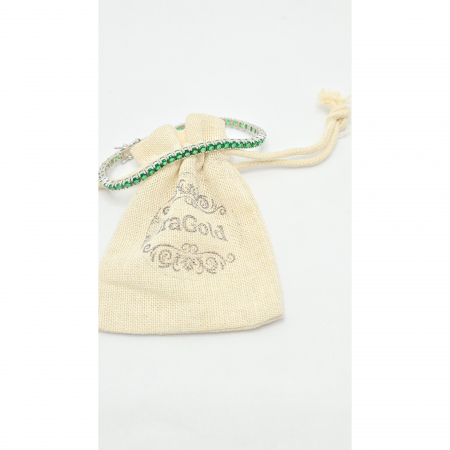 Brățară Tennis din Argint 925 cu Pietre Verzi – 18 cm, 8,36 g [1]