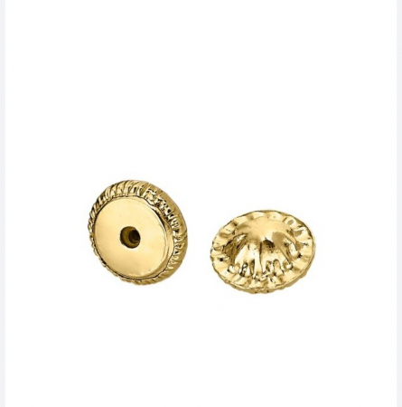 Cercei Bebe in forma de trifoi din Aur galben 14 kt si cristal Zriconia [4]