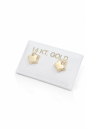 Cercei copii  „Steluță Strălucitoare mare” din Aur 14K – 6 mm [2]