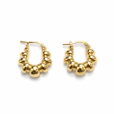 Cercei Creole Bubble din Aur 14K – Design Volumetric [2]