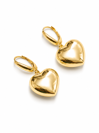 Cercei cu Pandantiv Inimă din Aur 14K – Eleganță Clasică [2]
