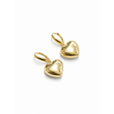 Cercei din Aur - Cercei cu Pandantiv Inimă din Aur 14K – Eleganță Clasică