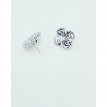 Cercei cu Trifoi din Argint 925, Fără Pietre – 7.22 g, 1.5 cm [4]