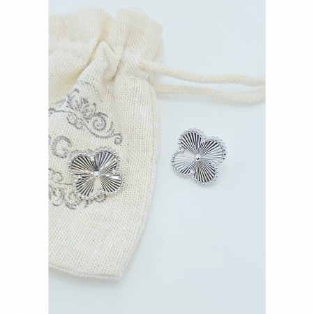 Cercei cu Trifoi din Argint 925, Fără Pietre – 7.22 g, 1.5 cm [3]