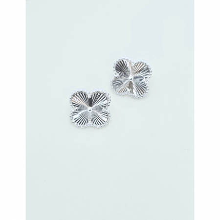 Cercei cu Trifoi din Argint 925, Fără Pietre – 7.22 g, 1.5 cm [5]