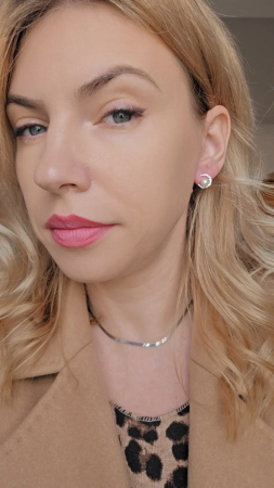 Cercei cu perla din Argint 925 cu Perle si Zirconia – 1.82 g, 1.3 cm [2]