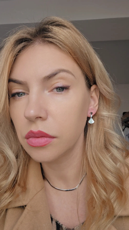 Cercei din Argint 925 cu Sidef , Culoare Sidef – 3.19 g, 2 cm [1]