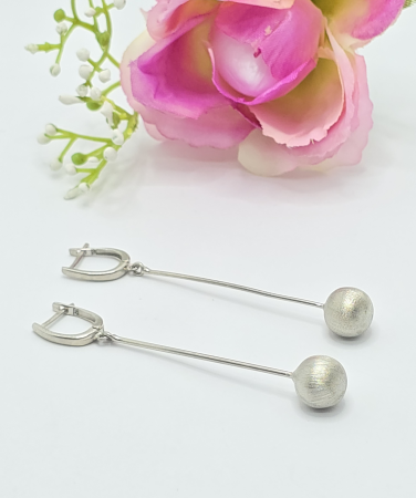 Cercei din argint - Cercei din Argint 925 fara pietre – 4.31 g, 5 cm