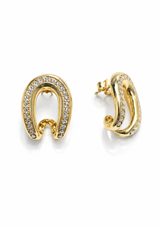 Cercei Elegance Halo din Aur 14K cu Zirconii [2]