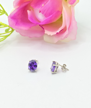 Cercei Eleganti din Argint 925 cu Zirconia – 1.95 g, 0.80 cm [1]