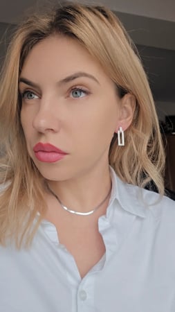 Cercei Eleganti din Argint 925 cu Zirconia – 4.06 g, 2.5 cm [1]