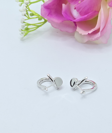 Cercei Eleganti din Argint 925 cu Zirconia – 4.95 g, 1 cm [1]