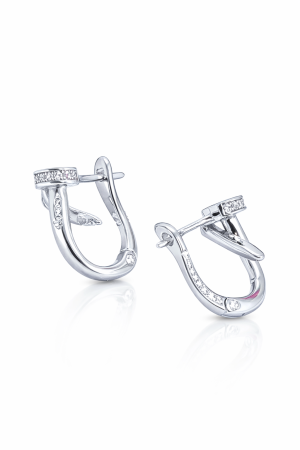 Cercei din argint - Cercei din argint 925 cu zirconii – model minimalist tip cui