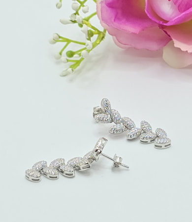 Cercei Eleganti din Argint 925 cu Zirconia – 5.01 g, 3 cm [1]