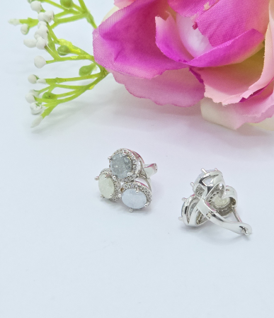 Cercei Eleganti din Argint 925 cu Zirconia – 6.18 g, 1.5 cm [1]