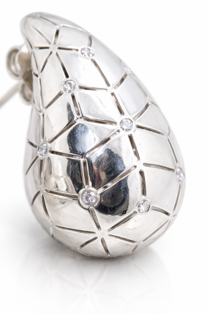 Cercei din argint 925 cu zirconii – model geometric elegant [3]