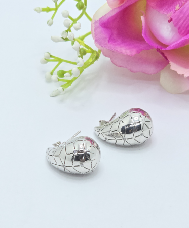 Cercei din argint - Cercei Lacrima din Argint 925 cu Zirconia– 4.46 g, 2.5 cm