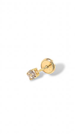 Cerceii Bebe - Cercei Bebe din Aur 14 kt  cu piatra cubic Zirconia