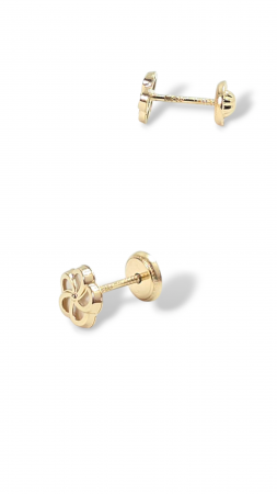 Cercei in forma de Floare din Aur galben 14 kt si Sidef [1]