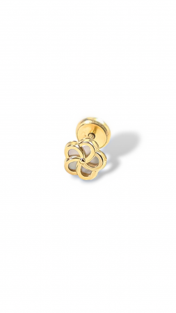 Cerceii Bebe - Cercei in forma de Floare din Aur galben 14 kt si Sidef