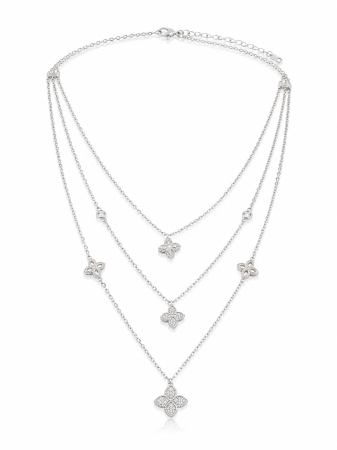Colier cu Trifoi din Argint 925 cu Cristale Zirconia – 9.01 g, Lungime 40.5 cm [2]