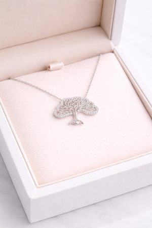 Colier din argint 925 „Copacul Vieții” cu zirconii – eleganță și simbol [1]