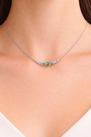 Colier din argint 925 cu pietre multicolore – strălucire delicată și eleganță modernă [1]