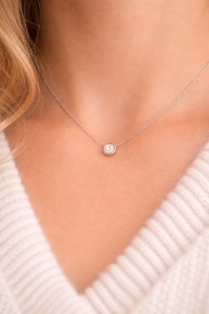 Colier din argint 925 cu zirconiu solitar – eleganță delicată [1]