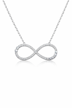 Lantisoare din argint - Colier din argint 925 „Infinit” cu zirconii – eleganță fără sfârșit