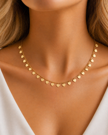 Colier din aur 14K cu inimioare multiple – design romantic ✨ [2]