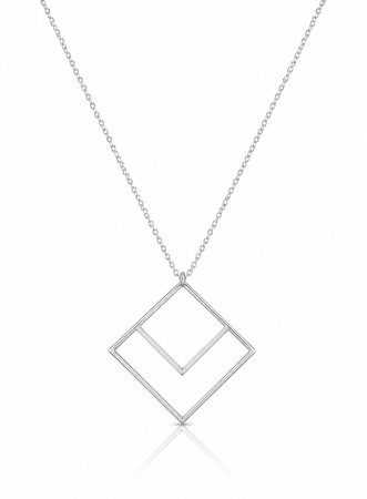 Lantisoare din argint - Colier Geometric Minimalist din Argint 925