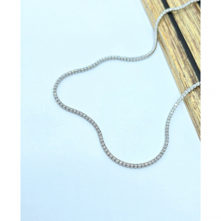 Colier Tenis din Argint 925 cu Cristale Zirconia Transparente – 7.21 g, 38-43 cm [0]