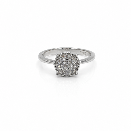 Inele din argint - Inel Elegant din Argint 925 cu Zirconii Strălucitoare