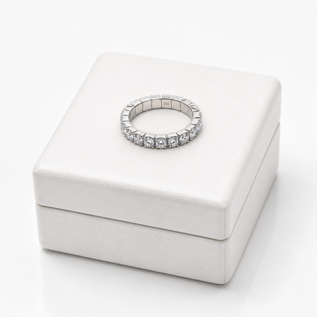 Inel Eternity Elastic din Argint 925 cu Zirconii Strălucitoare [3]