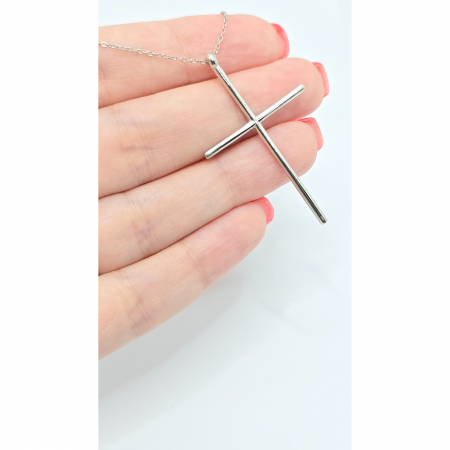 Lanț Cruce din Argint 925 fără Pietre – 3.02 g, 40-45 cm [1]