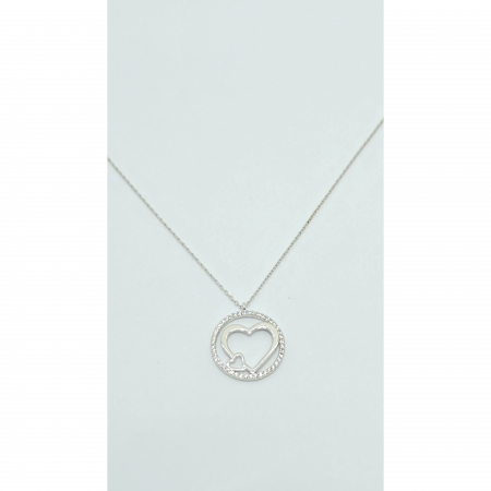 Lanț cu Două Inimioare din Argint 925 cu Cristale Zirconia – 2.98 g, 41-47 cm [3]