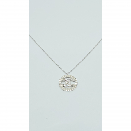 Lanț cu Pandantiv Rotund din Argint 925 cu Cristale Zirconia – 2.87 g, 40-45 cm [3]