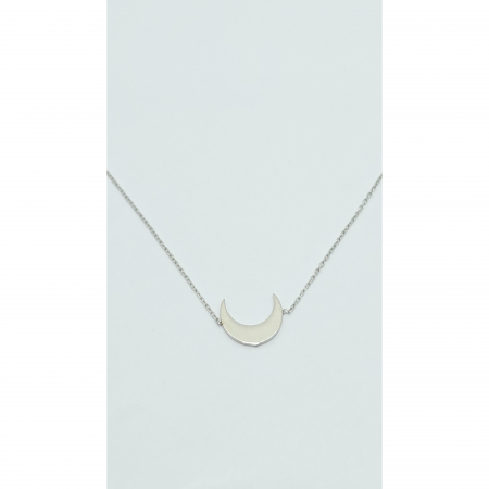 Lanț cu Semilună din Argint 925 cu Cristale Zirconia – 2.01 g, 41-47 cm [3]