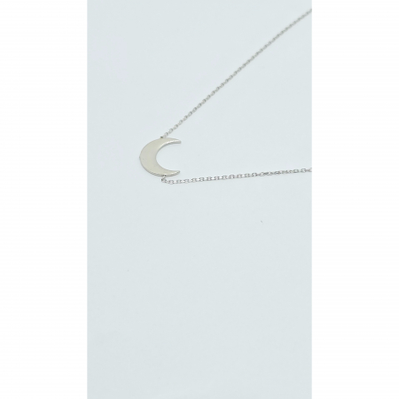 Lanț cu Semilună din Argint 925 cu Cristale Zirconia – 2.01 g, 41-47 cm [4]