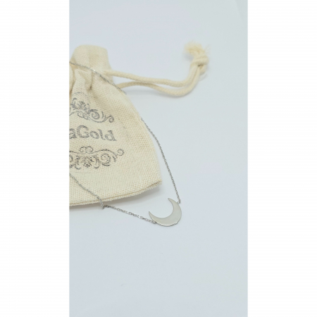 Lanț cu Semilună din Argint 925 cu Cristale Zirconia – 2.01 g, 41-47 cm [2]