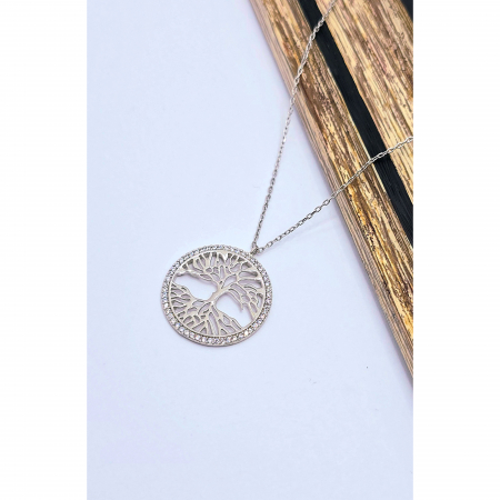 Lanț Copacul Vieții din Argint 925 cu Cristale Zirconia – 3.31 g, 42-47 cm [4]