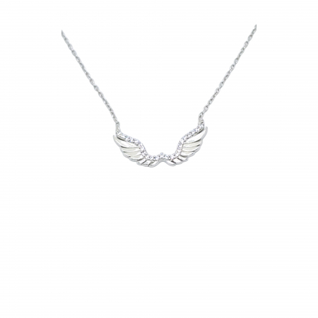 Bijuterii din argint - Lanț din Argint 925 cu Aripi și Cristale Zirconia – 2.37 g, 41-47 cm