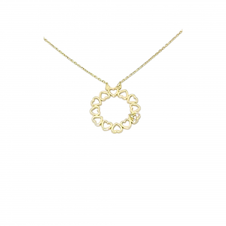 Bijuterii din aur - Lant din Aur 14 kt cu inimioare , 2.04 gr