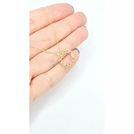 Lant din Aur 14 kt cu inimioare , 2.04 gr [2]