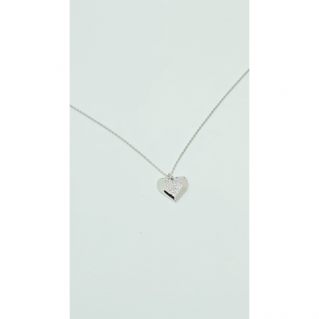 Lanț Elegant cu Inimă și Cristale din Argint 925 – 1.52 g, 40-43 cm [2]