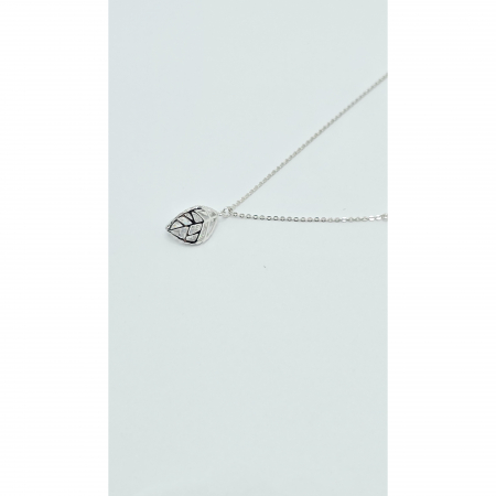 Lanț Frunzuliță 3D cu Cristal din Argint 925 – 1.88 g, 40-43 cm [4]